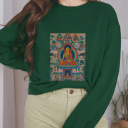 Buddha Stones The Medicine Buddha Sutra Transformed Into Art Fleece Lined Polyester Sweatshirt