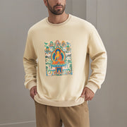 Buddha Stones The Medicine Buddha Sutra Transformed Into Art Fleece Lined Polyester Sweatshirt