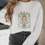 Buddha Stones The Medicine Buddha Sutra Transformed Into Art Fleece Lined Polyester Sweatshirt