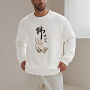 Buddha Stones Praying Fleece Lined Polyester Sweatshirt