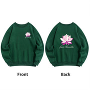 Buddha Stones Lotus Just Breathe Fleece Lined Polyester Sweatshirt