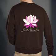 Buddha Stones Lotus Just Breathe Fleece Lined Polyester Sweatshirt