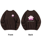 Buddha Stones Lotus Just Breathe Fleece Lined Polyester Sweatshirt Sweatshirt BS 24