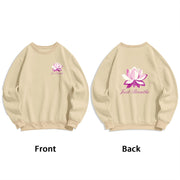 Buddha Stones Lotus Just Breathe Fleece Lined Polyester Sweatshirt Sweatshirt BS 36