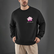 Buddha Stones Lotus Just Breathe Fleece Lined Polyester Sweatshirt Sweatshirt BS 21