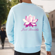 Buddha Stones Lotus Just Breathe Fleece Lined Polyester Sweatshirt