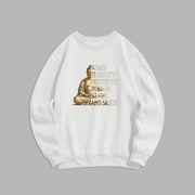 Buddha Stones Cotton Round Neck Fleece Lined Sweatshirt