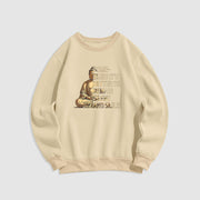 Buddha Stones Cotton Round Neck Fleece Lined Sweatshirt