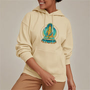 Buddha Stones Lotus Buddha Fleece Lined Polyester Hoodie Hoodie BS 2