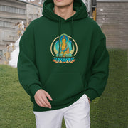 Buddha Stones Lotus Buddha Fleece Lined Polyester Hoodie