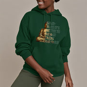 Buddha Stones Sometimes It's Better To Remain Silent And Smile Fleece Lined Polyester Hoodie