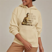 Buddha Stones Sometimes It's Better To Remain Silent And Smile Fleece Lined Polyester Hoodie