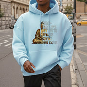 Buddha Stones Sometimes It's Better To Remain Silent And Smile Fleece Lined Polyester Hoodie