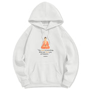 Buddha Stones The Mind Is Everything Meditation Buddha Polyester Fleece Lined Hoodie