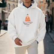 Buddha Stones The Mind Is Everything Meditation Buddha Polyester Fleece Lined Hoodie Hoodie BS 23