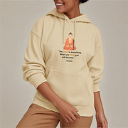 Buddha Stones The Mind Is Everything Meditation Buddha Polyester Fleece Lined Hoodie