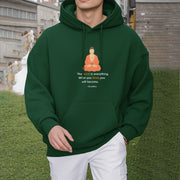 Buddha Stones The Mind Is Everything Meditation Buddha Polyester Fleece Lined Hoodie Hoodie BS 30