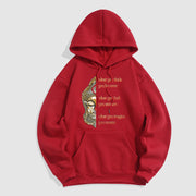 Buddha Stones What You Think Polyester Fleece Lined Hoodie