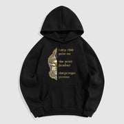 Buddha Stones What You Think Polyester Fleece Lined Hoodie