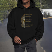 Buddha Stones What You Think Polyester Fleece Lined Hoodie