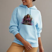 Buddha Stones Butterfly Meditation Buddha Polyester Fleece Lined Hoodie