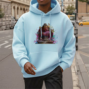 Buddha Stones Butterfly Meditation Buddha Polyester Fleece Lined Hoodie Hoodie BS 18