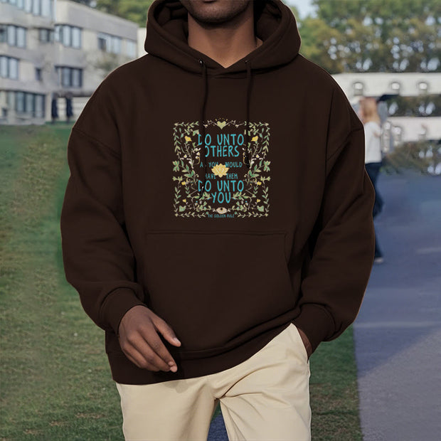 Buddha Stones The Golden Rule Lotus Fleece Lined Polyester Hoodie