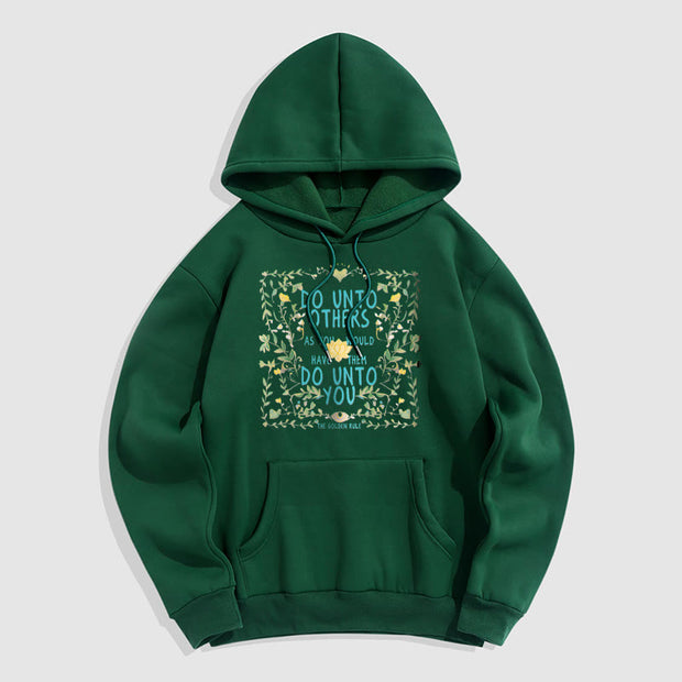 Buddha Stones The Golden Rule Lotus Fleece Lined Polyester Hoodie