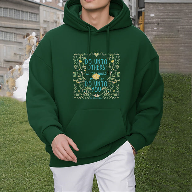 Buddha Stones The Golden Rule Lotus Fleece Lined Polyester Hoodie