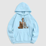 Buddha Stones NEVER GIVE UP GREAT THINGS TAKE TIME Polyester Fleece Lined Hoodie Hoodie BS LightCyan 2XL