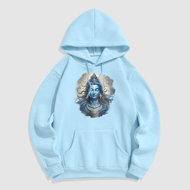 Buddha Stones OM NAMAH SHIVAYA Buddha Fleece Lined Polyester Hoodie