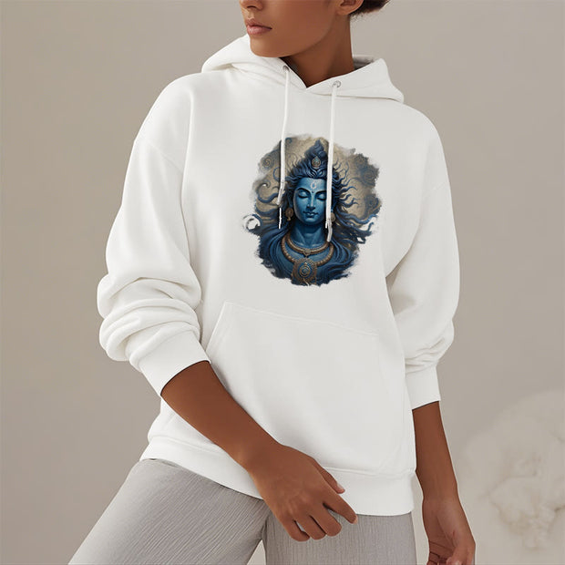 Buddha Stones OM NAMAH SHIVAYA Buddha Fleece Lined Polyester Hoodie