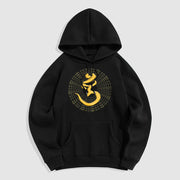 Buddha Stones 108 OM NAMAH SHIVAYA Mantra Sanskrit Fleece Lined Polyester Hoodie Hoodie BS Black 2XL