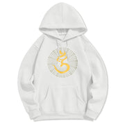 Buddha Stones 108 OM NAMAH SHIVAYA Mantra Sanskrit Fleece Lined Polyester Hoodie Hoodie BS White 2XL