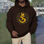 Buddha Stones 108 OM NAMAH SHIVAYA Mantra Sanskrit Fleece Lined Polyester Hoodie