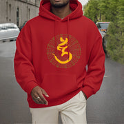 Buddha Stones 108 OM NAMAH SHIVAYA Mantra Sanskrit Fleece Lined Polyester Hoodie Hoodie BS 20