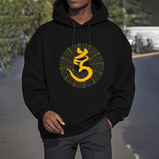 Buddha Stones 108 OM NAMAH SHIVAYA Mantra Sanskrit Fleece Lined Polyester Hoodie