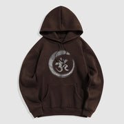 Buddha Stones OM Mantra Sanskrit Fleece Lined Polyester Hoodie