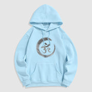 Buddha Stones OM Mantra Sanskrit Fleece Lined Polyester Hoodie Hoodie BS LightCyan 2XL