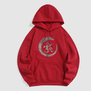 Buddha Stones OM Mantra Sanskrit Fleece Lined Polyester Hoodie