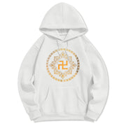 Buddha Stones Swastika Fleece Lined Polyester Hoodie