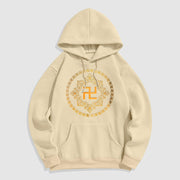 Buddha Stones Swastika Fleece Lined Polyester Hoodie