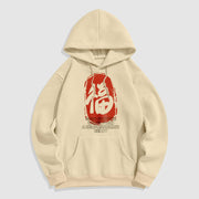 Buddha Stones Fu Good Fortune Comes From A Compassionate Heart Fleece Lined Polyester Hoodie