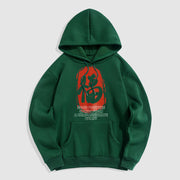 Buddha Stones Fu Good Fortune Comes From A Compassionate Heart Fleece Lined Polyester Hoodie Hoodie BS ForestGreen 2XL