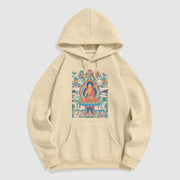 Buddha Stones Mountain Cloud Tree Buddha Fleece Lined Polyester Hoodie