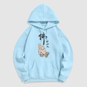 Buddha Stones Buddha Is Born From The Mind Fleece Lined Polyester Hoodie Hoodie BS LightCyan 2XL