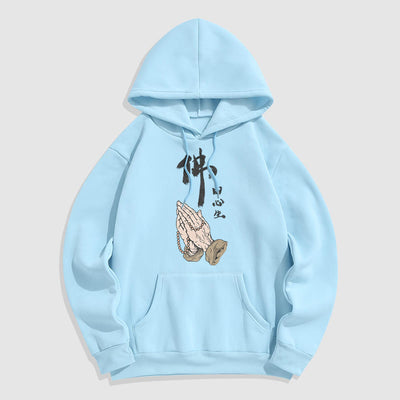 Buddha Stones Buddha Is Born From The Mind Fleece Lined Polyester Hoodie