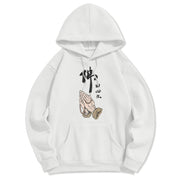 Buddha Stones Buddha Is Born From The Mind Fleece Lined Polyester Hoodie Hoodie BS White 2XL