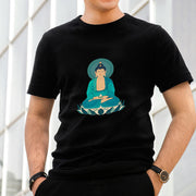 Buddha Stones Lotus Meditation Buddha Tee T-shirt T-Shirts BS 11