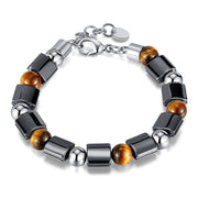 Buddha Stones Hematite Tiger Eye Picasso Jasper Support Buckle Chain Bracelet Bracelet BS 2